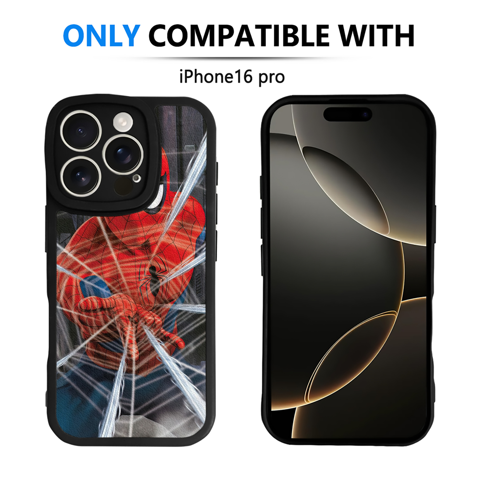 （画像用） Spider Man スパイダーマン 【iPhone 16シリーズ対応】シリコンスマホケース（レザー調） 材質：シリコン